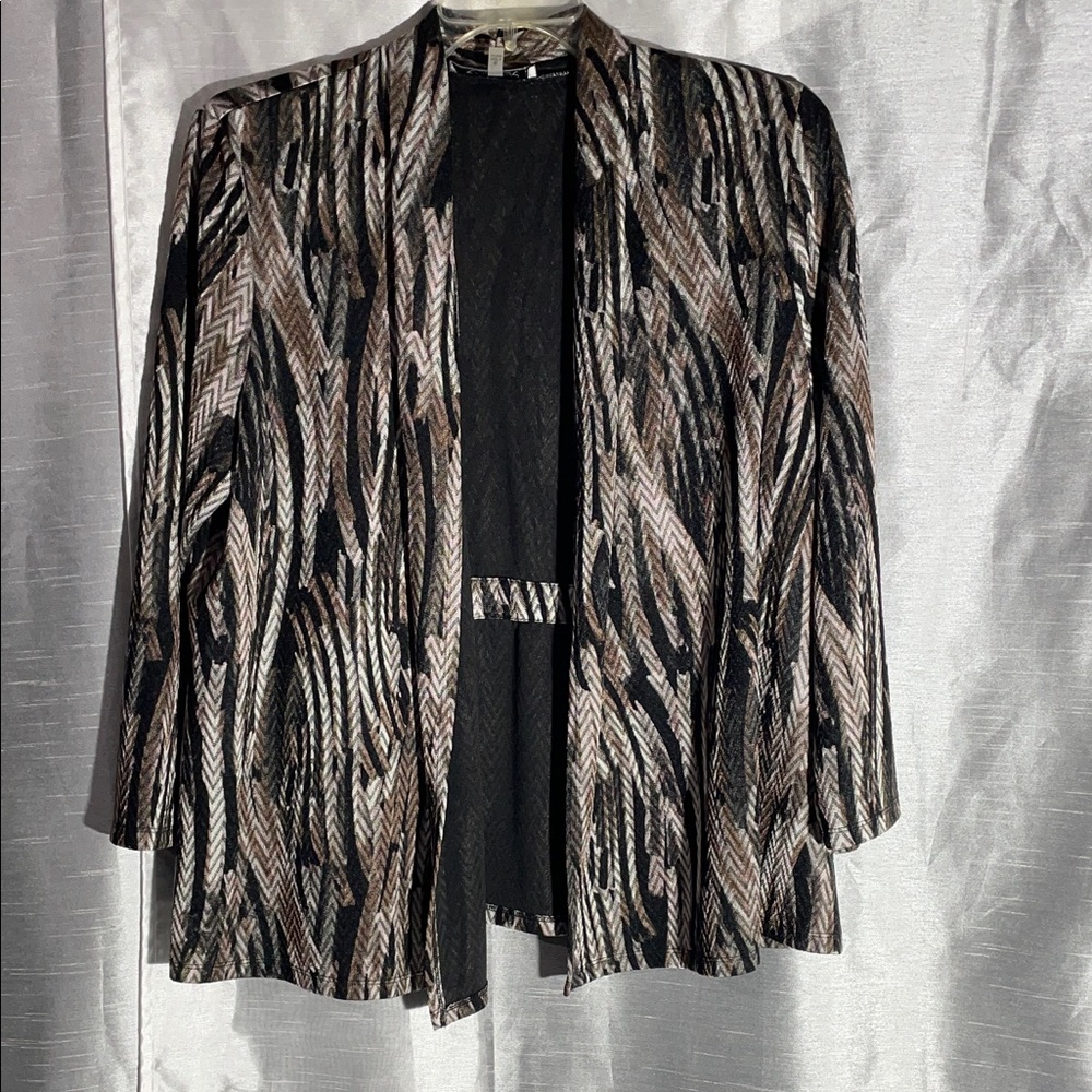 Chic lightweight Black and Brown Patterned Jacket/Overshirt